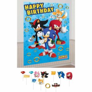 Backdrops |  16 Pack Sonic The Hedgehog Scene Setter & Assorted Props Backdrops Backdrops