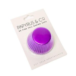 Baking Cups |  50 Pack Purple Foil Baking Cups – 4.4Cm Baking Baking Cups