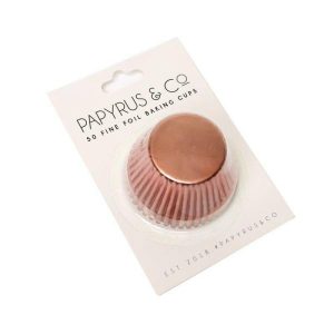 Baking Cups |  50 Pack Rose Gold Foil Baking Cups – 50Mm Baking Baking Cups