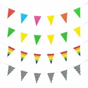 Banners |  Black & White Triangle Pennant Bunting – 30Cm Banners Banners