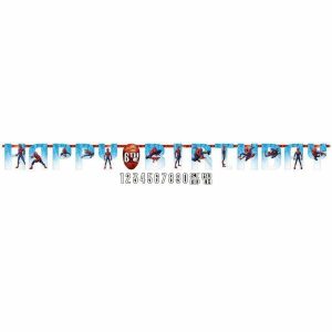 Banners |  Spiderman Webbed Wonder Jumbo Add-An-Age Letter Banner Banners Banners