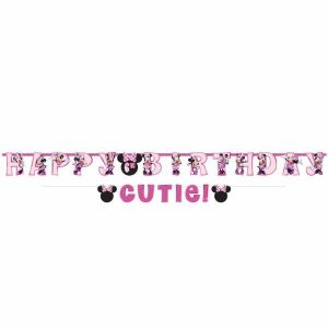 Birthday Banners |  2 Pack Minnie Mouse Forever Jumbo Add An Age Letter Banner & Mini Banner Birthday Banners Birthday Banners