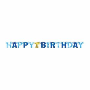 Birthday Banners |  Blue Happy 1St Birthday Foil Banner Birthday Banners Birthday Banners