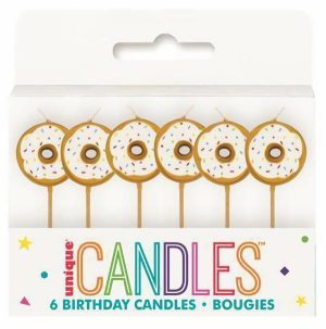 Birthday Candles |  6 Pack Donut Pick Candles Birthday Candles Birthday Candles