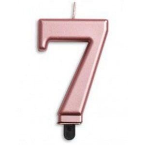 Birthday Candles |  Jumbo Rose Gold Candle #7 Birthday Candles Birthday Candles