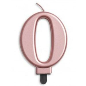 Birthday Candles |  Jumbo Rose Gold Numeral #0 Candle Birthday Candles Birthday Candles