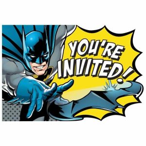 Birthday Invitations |  8 Pack Batman Heroes Unite Invitations Birthday Invitations Birthday Invitations