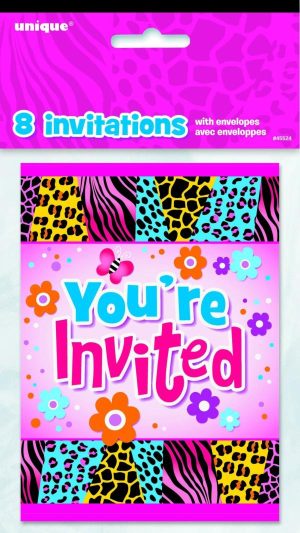 Birthday Invitations |  8 Pack Wild Youre Invited Invitations Birthday Invitations Birthday Invitations