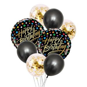 Birthday & Milestone Latex Balloons |  8 Piece Happy Birthday Balloon Set Birthday & Milestone Latex Balloons Birthday & Milestone Latex Balloons