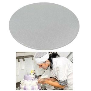 Cake Boards |  Premium Silver Round Heavy Duty Professional Cake Boards – 35Cm Baking Cake Boards