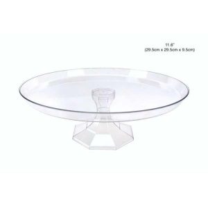 Cake & Cupcake Stands |  Small Clear Acrylic Cake / Desert Stand – 29.5Cm X 29.5Cm X 9.5Cm Baking Cake & Cupcake Stands