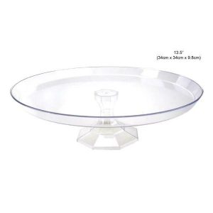 Cake & Cupcake Stands |  Small Clear Acrylic Cake / Desert Stand – 34Cm X 34Cm X 9.8Cm Baking Cake & Cupcake Stands