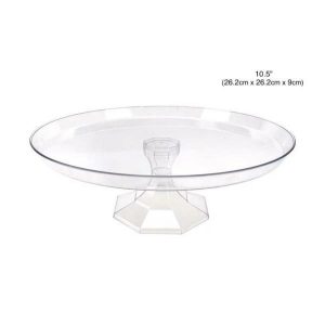 Cake & Cupcake Stands |  Small Clear Acrylic Cake / Desert Stand – Small Clear Acrylic Cake / Desert Stand – 26.2Cm X 26.2Cm X 9Cm Baking Cake & Cupcake Stands