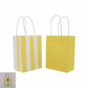 Cake & Cupcake Toppers |  4 Pack Yellow Kraft Bags – 12Cm X 6.5Cm X 16Cm Baking Cake & Cupcake Toppers