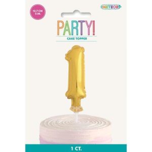 Cake & Cupcake Toppers |  Gold Foil Balloon Cake Topper #1 – 12.7Cm Baking Cake & Cupcake Toppers