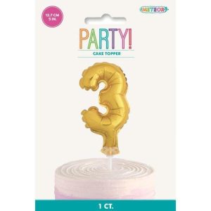 Cake & Cupcake Toppers |  Gold Foil Balloon Cake Topper #3 – 12.7Cm Baking Cake & Cupcake Toppers