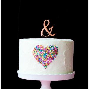 Cake & Cupcake Toppers |  Symbol & Rose Gold Cake Topper – 7Cm Baking Cake & Cupcake Toppers