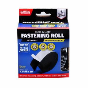 Clips & Hooks |  Hook & Loop Fastening Roll – 2.5Cm X 3M Clips & Hooks Clips & Hooks