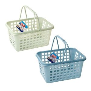 Clips & Hooks |  Plastic Pegs Basket With Handle – 23Cm X 17Cm X 12Cm Clips & Hooks Clips & Hooks