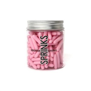 Edible Toppings |  Sprinks Matte Pink Rods – 70G Baking Edible Toppings