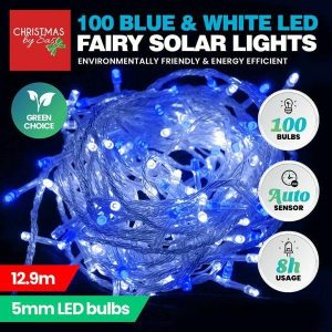 Fairy Lights |  White & Blue Led Solar Fairy Light – 12.9M Fairy Lights Fairy Lights