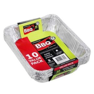 Foil Trays |  10 Pack Rectangle Foil Tray – 32Cm X26.5Cm X 6Cm Catering Supplies Foil Trays