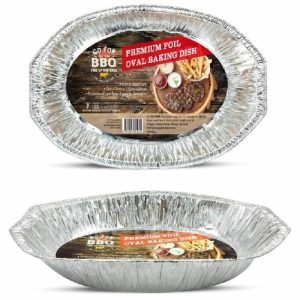 Foil Trays |  Premium Foil Roaster Oval Baking Dish – 44Cm X 33Cm X 7.4Cm Catering Supplies Foil Trays