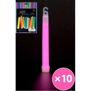 Glow In The Dark |  10 Pack Pink Coloured Glow Light Stick On String – 15Cm Glow In The Dark Glow In The Dark