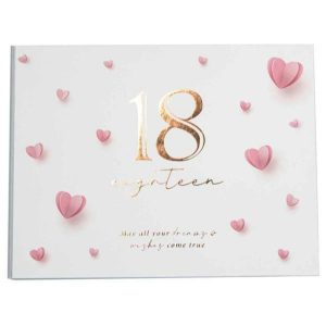 Milestone Birthday |  Love Heart 18Th Guest Book Birthday Party Supplies Milestone Birthday