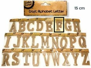 Numbers & Letters |  Natural Craft Letter F – 15Cm Numbers & Letters Brown