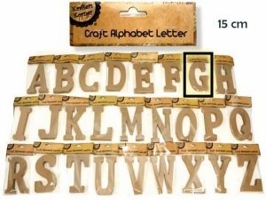 Numbers & Letters |  Natural Craft Letter G – 15Cm Numbers & Letters Brown