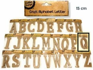 Numbers & Letters |  Natural Craft Letter Q – 15Cm Numbers & Letters Brown