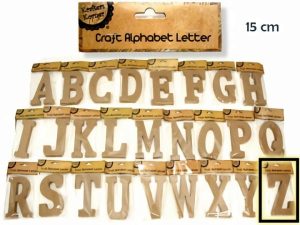 Numbers & Letters |  Natural Craft Letter Z – 15Cm Numbers & Letters Brown