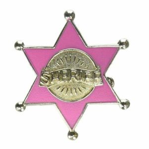 Party Badges |  Pink Cow Sheriff Badge Birthday Party Supplies Party Badges