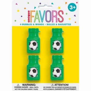 Party Bubbles |  4 Pack 3D Soccer Bubble Bottles Party Bubbles Party Bubbles