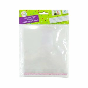 Party Cello Bags |  50 Pack Peal & Seal Cello Bags – 15Cm X 15Cm Catering Supplies Party Cello Bags