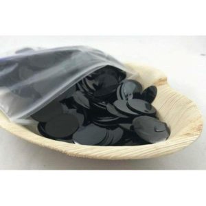 Party Confetti & Glitter |  2.3Cm Metallic Black Confetti – 250G Party Confetti & Glitter Black