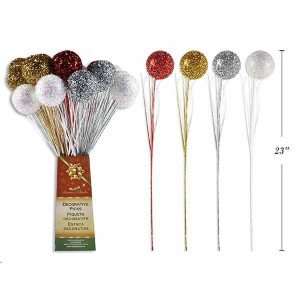 Party Confetti & Glitter |  4 Pack Christmas Glitter Confetti Ball Picks – 58Cm Party Confetti & Glitter Party Confetti & Glitter