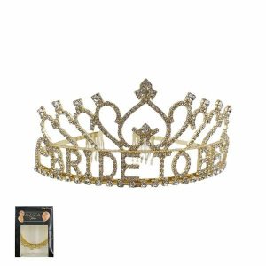 Party Crowns & Tiaras |  Gold Bride To Be Tiara Party Crowns & Tiaras Party Crowns & Tiaras