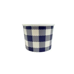 Party Cups |  10 Pack Blue Gingham Paper Tub – 473Ml Party Cups Party Cups