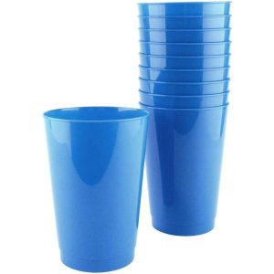 Party Cups |  10 Pack Blue Reusable Cups – 380Ml Party Cups Party Cups