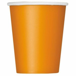 Party Cups |  14 Pack Pumpkin Orange Paper Cups – 270Ml Party Cups Party Cups