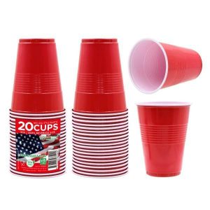 Party Cups |  20 Pack Red Usa Style Reusable Cups – 265Ml Party Cups Party Cups