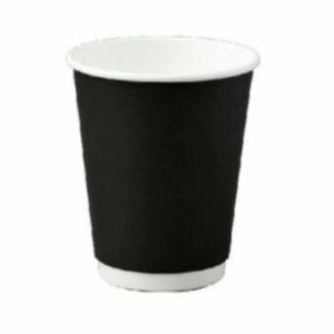 Party Cups |  25 Pack Double Wall Black Paper Cups – 245Ml Party Cups Party Cups