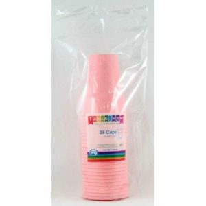 Party Cups |  25 Pack Light Pink Reusable Cups – 285Ml Party Cups Party Cups