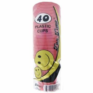 Party Cups |  40 Pack Red Disposable Plastic Cups – 20Ml Party Cups Party Cups