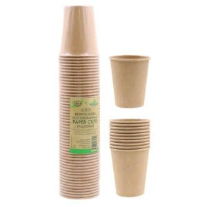 Party Cups |  50 Pack Eco Brown Paper Cups – 250Ml Party Cups Party Cups