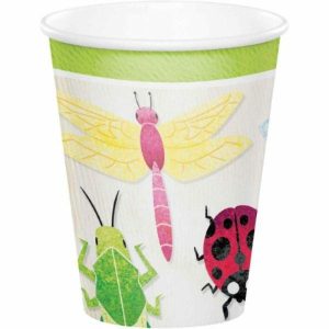 Party Cups |  8 Pack Bugs & Reptiles Paper Cups – 266Ml Party Cups Party Cups