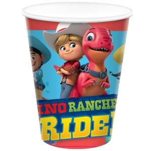 Party Cups |  8 Pack Dino Ranch Paper Cups – 266Ml Party Cups Party Cups