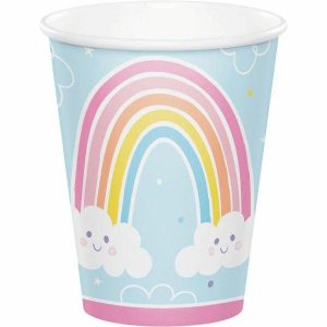 Party Cups |  8 Pack Happy Rainbow Party Cups – 236Ml Party Cups Party Cups